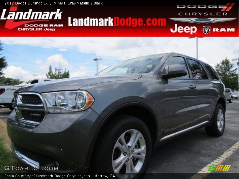 Mineral Gray Metallic / Black 2012 Dodge Durango SXT
