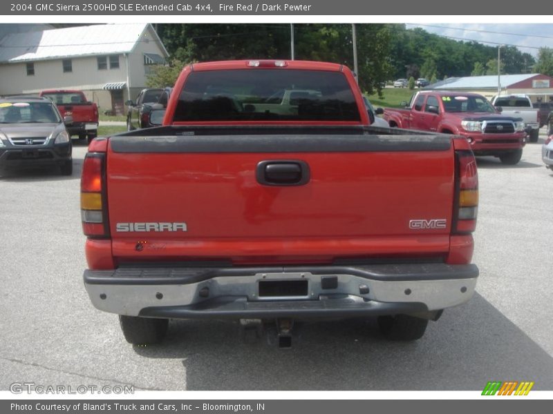 Fire Red / Dark Pewter 2004 GMC Sierra 2500HD SLE Extended Cab 4x4