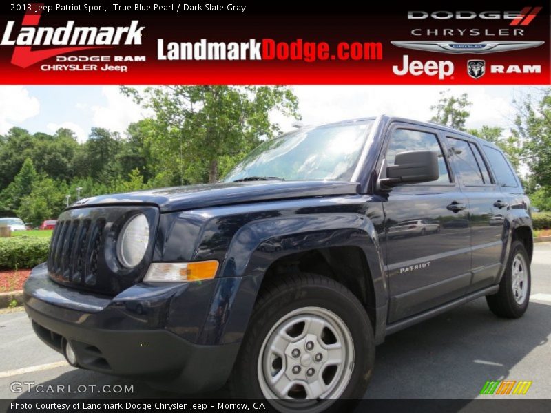 True Blue Pearl / Dark Slate Gray 2013 Jeep Patriot Sport