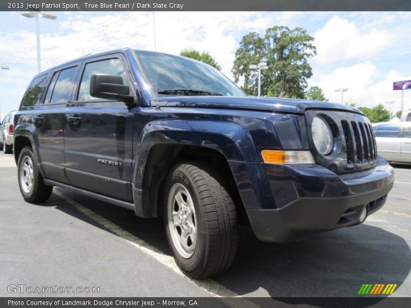 True Blue Pearl / Dark Slate Gray 2013 Jeep Patriot Sport