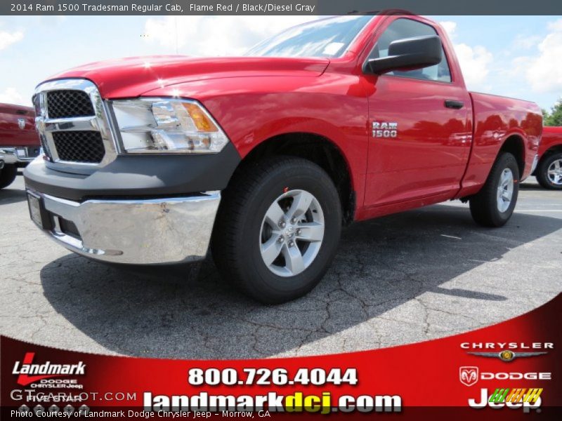 Flame Red / Black/Diesel Gray 2014 Ram 1500 Tradesman Regular Cab