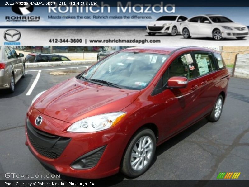 Zeal Red Mica / Sand 2013 Mazda MAZDA5 Sport