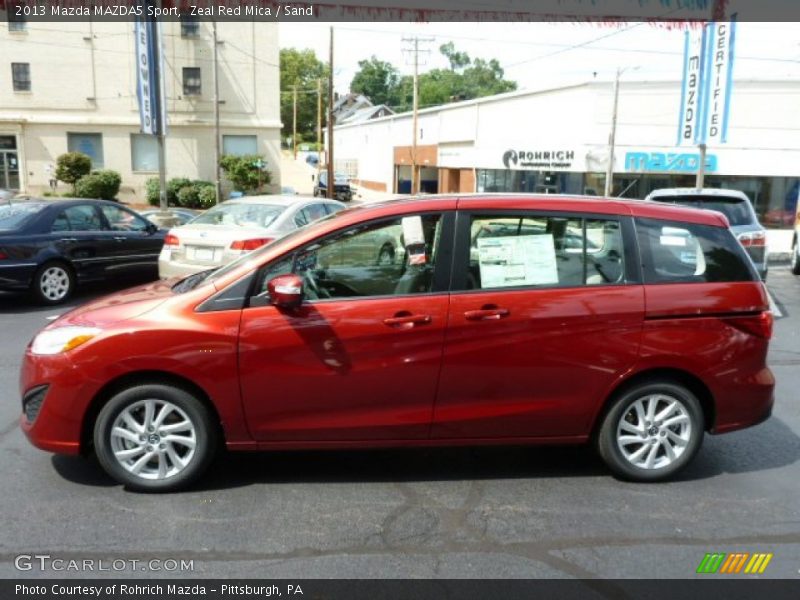 Zeal Red Mica / Sand 2013 Mazda MAZDA5 Sport