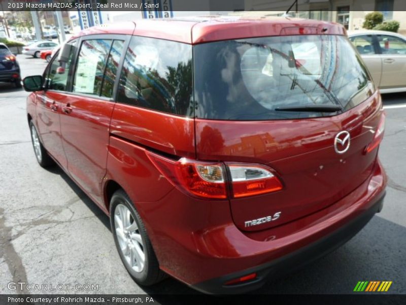 Zeal Red Mica / Sand 2013 Mazda MAZDA5 Sport