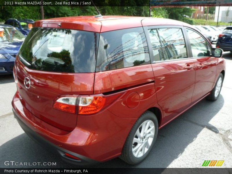 Zeal Red Mica / Sand 2013 Mazda MAZDA5 Sport