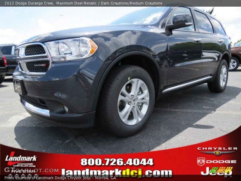 Maximum Steel Metallic / Dark Graystone/Medium Graystone 2013 Dodge Durango Crew