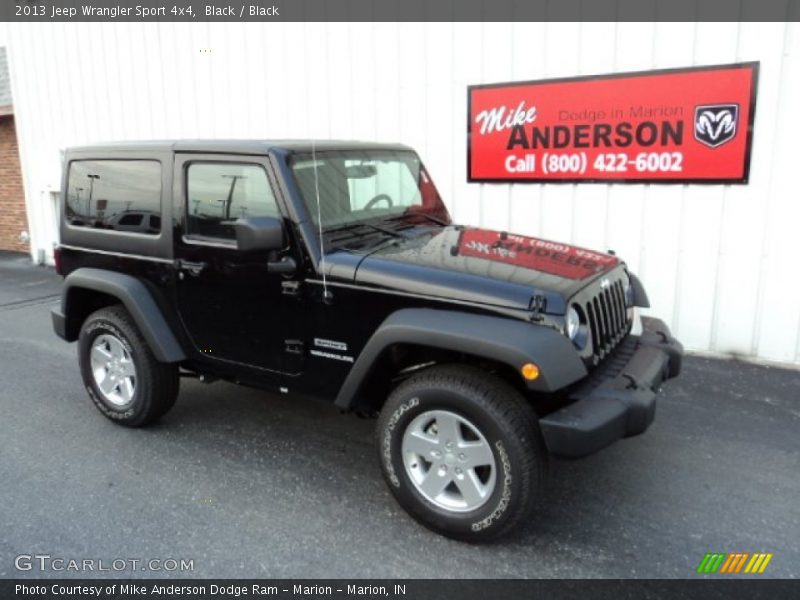 Black / Black 2013 Jeep Wrangler Sport 4x4