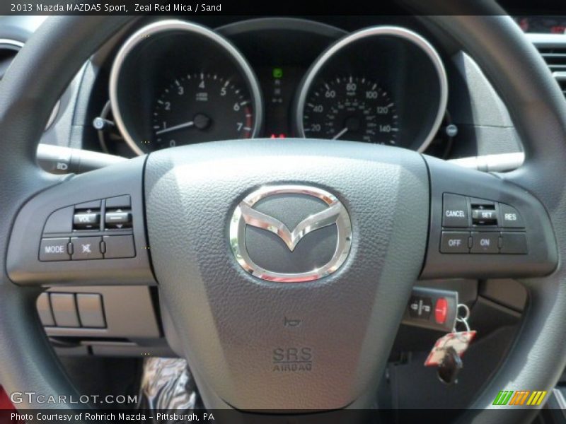 Zeal Red Mica / Sand 2013 Mazda MAZDA5 Sport