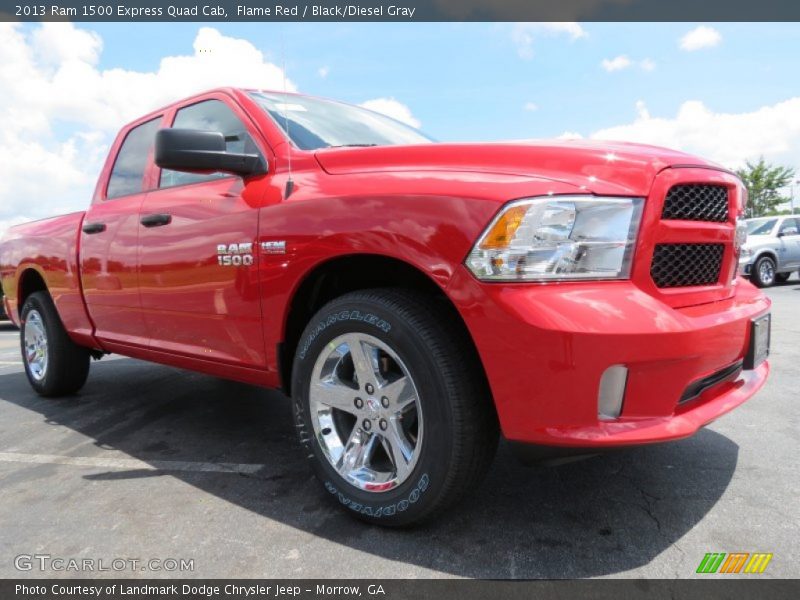 Flame Red / Black/Diesel Gray 2013 Ram 1500 Express Quad Cab