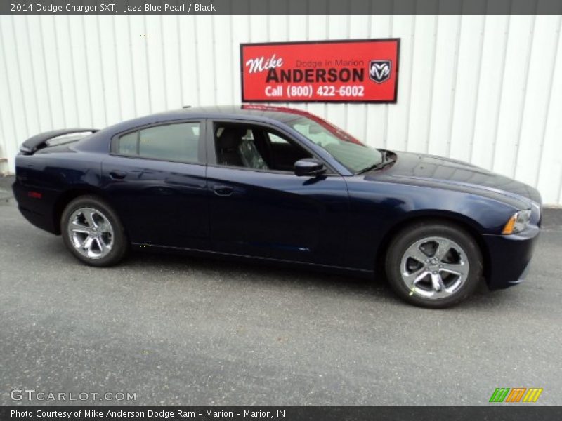 Jazz Blue Pearl / Black 2014 Dodge Charger SXT