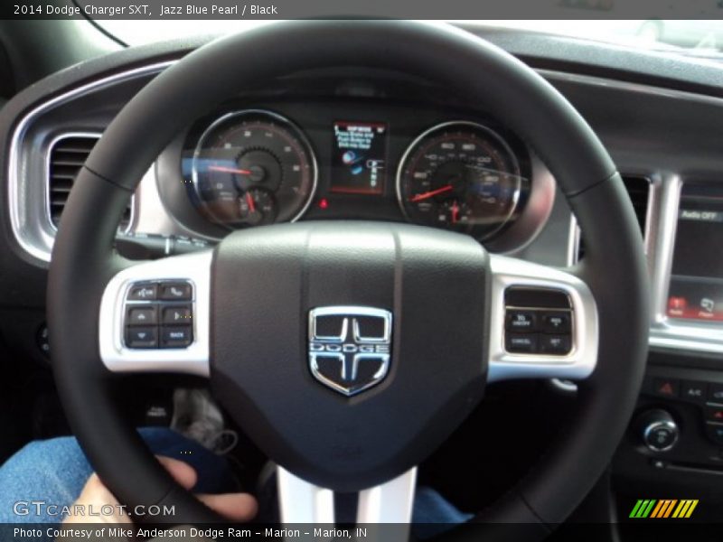 Jazz Blue Pearl / Black 2014 Dodge Charger SXT