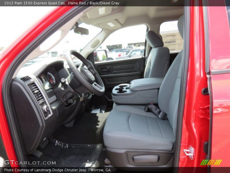 Flame Red / Black/Diesel Gray 2013 Ram 1500 Express Quad Cab