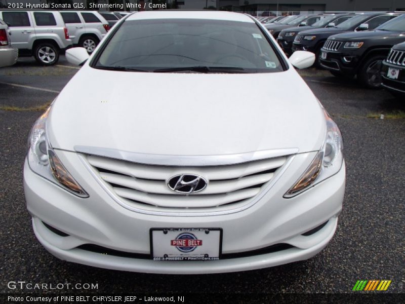 Shimmering White / Camel 2012 Hyundai Sonata GLS