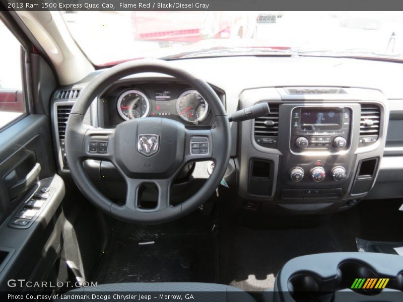 Flame Red / Black/Diesel Gray 2013 Ram 1500 Express Quad Cab