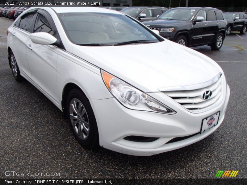 Shimmering White / Camel 2012 Hyundai Sonata GLS