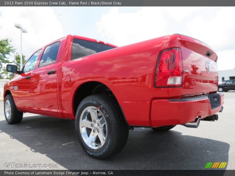 Flame Red / Black/Diesel Gray 2013 Ram 1500 Express Crew Cab