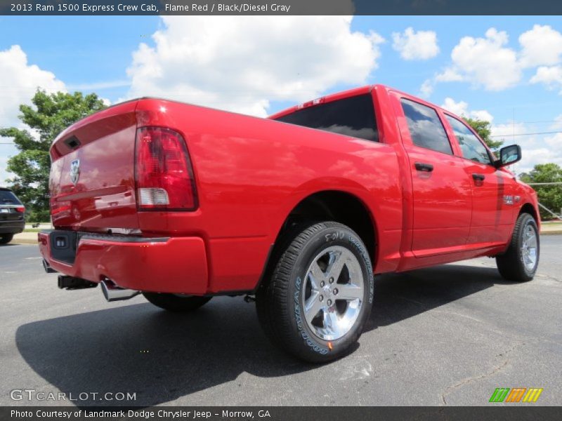 Flame Red / Black/Diesel Gray 2013 Ram 1500 Express Crew Cab