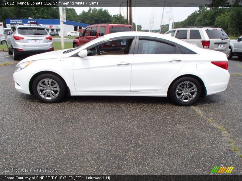 Shimmering White / Camel 2012 Hyundai Sonata GLS