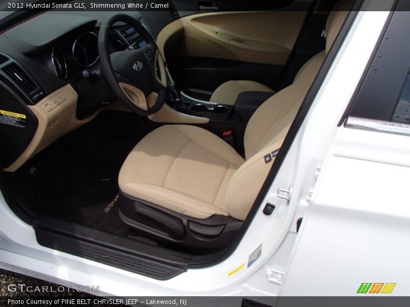 Shimmering White / Camel 2012 Hyundai Sonata GLS