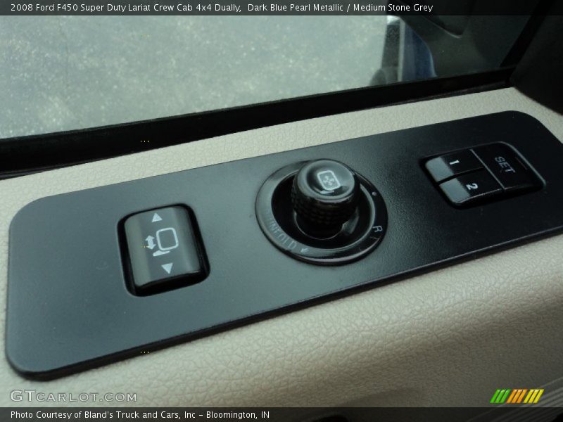 Dark Blue Pearl Metallic / Medium Stone Grey 2008 Ford F450 Super Duty Lariat Crew Cab 4x4 Dually