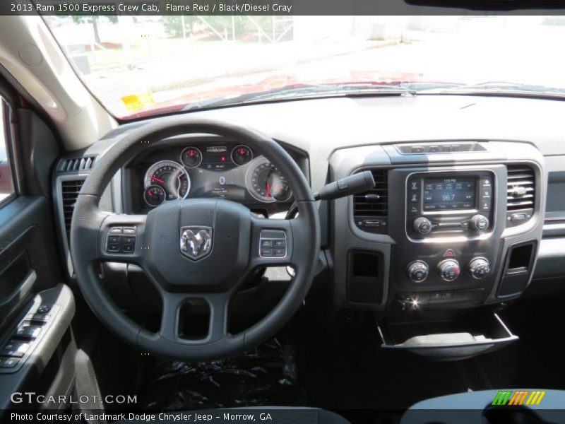 Flame Red / Black/Diesel Gray 2013 Ram 1500 Express Crew Cab