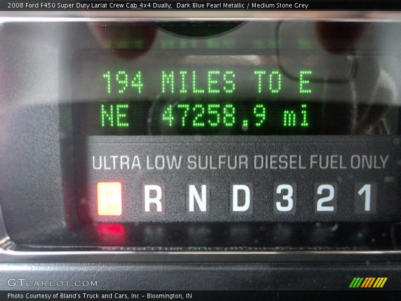 Dark Blue Pearl Metallic / Medium Stone Grey 2008 Ford F450 Super Duty Lariat Crew Cab 4x4 Dually