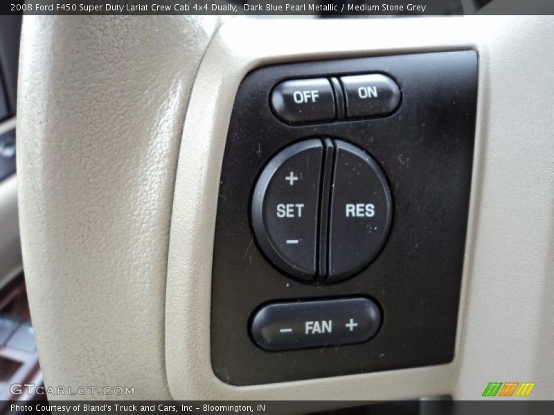 Dark Blue Pearl Metallic / Medium Stone Grey 2008 Ford F450 Super Duty Lariat Crew Cab 4x4 Dually