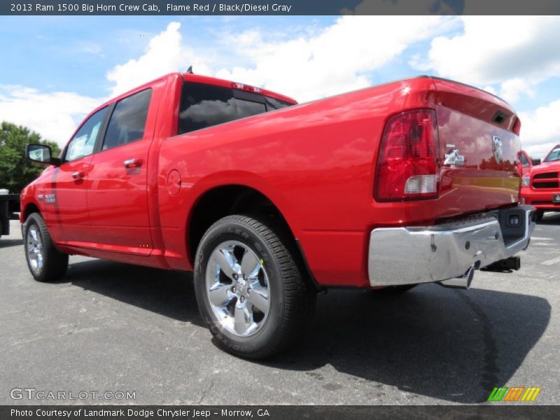 Flame Red / Black/Diesel Gray 2013 Ram 1500 Big Horn Crew Cab