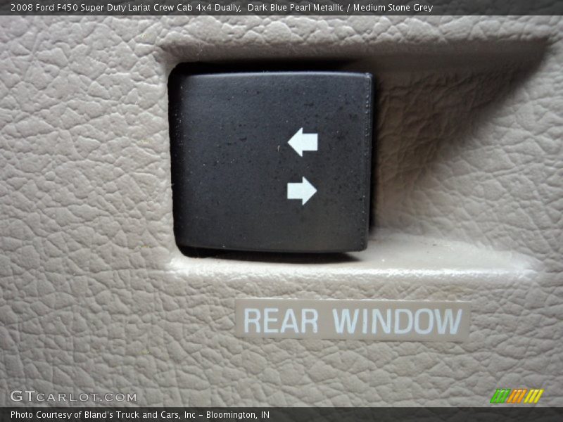 Dark Blue Pearl Metallic / Medium Stone Grey 2008 Ford F450 Super Duty Lariat Crew Cab 4x4 Dually