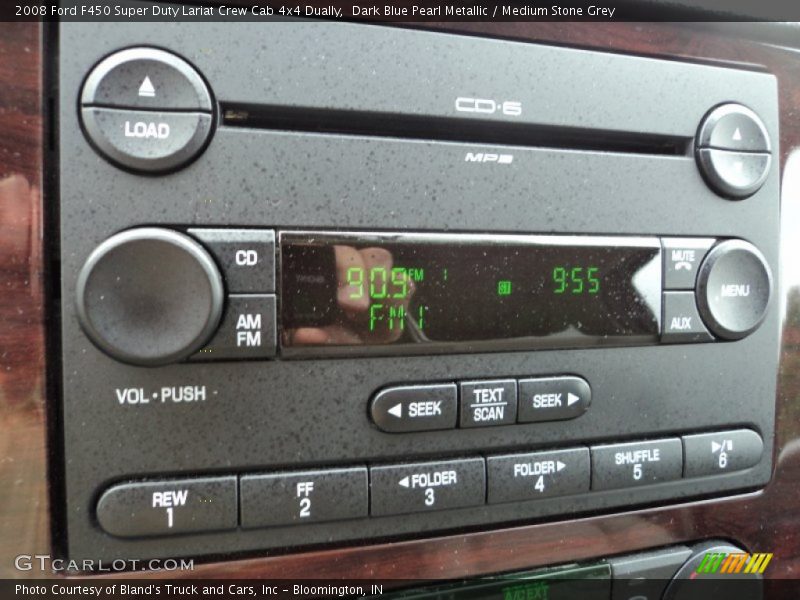 Dark Blue Pearl Metallic / Medium Stone Grey 2008 Ford F450 Super Duty Lariat Crew Cab 4x4 Dually