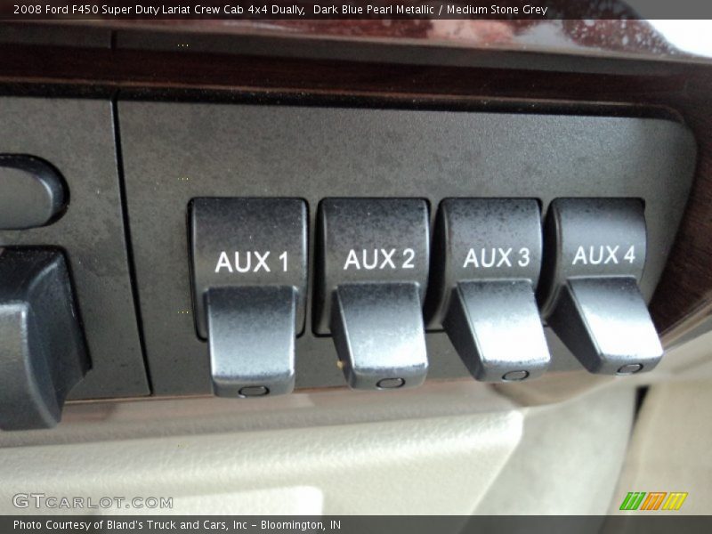 Dark Blue Pearl Metallic / Medium Stone Grey 2008 Ford F450 Super Duty Lariat Crew Cab 4x4 Dually