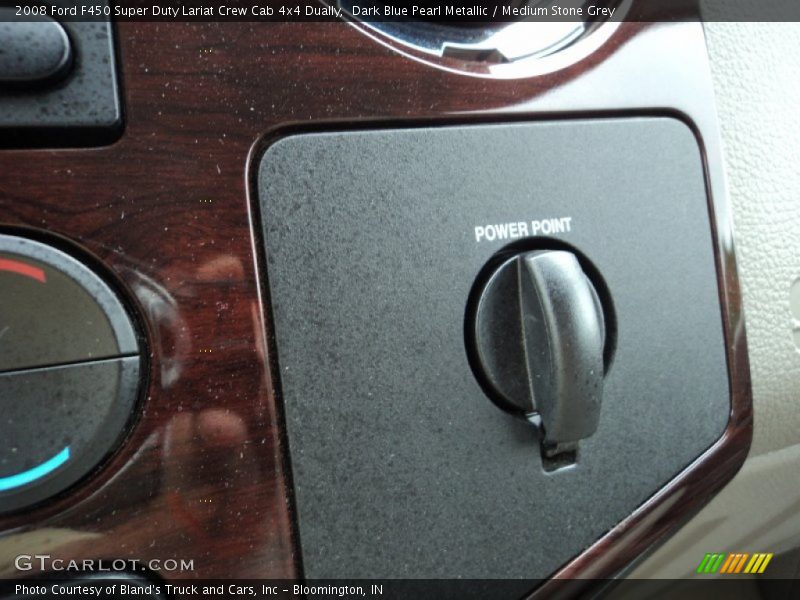 Dark Blue Pearl Metallic / Medium Stone Grey 2008 Ford F450 Super Duty Lariat Crew Cab 4x4 Dually