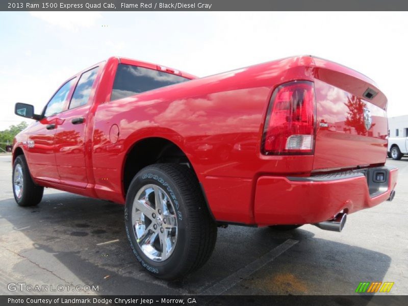 Flame Red / Black/Diesel Gray 2013 Ram 1500 Express Quad Cab