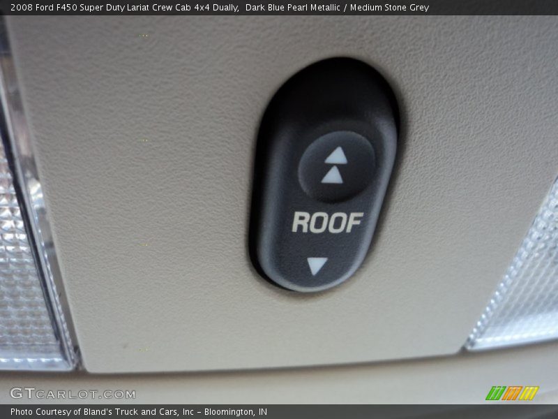 Dark Blue Pearl Metallic / Medium Stone Grey 2008 Ford F450 Super Duty Lariat Crew Cab 4x4 Dually