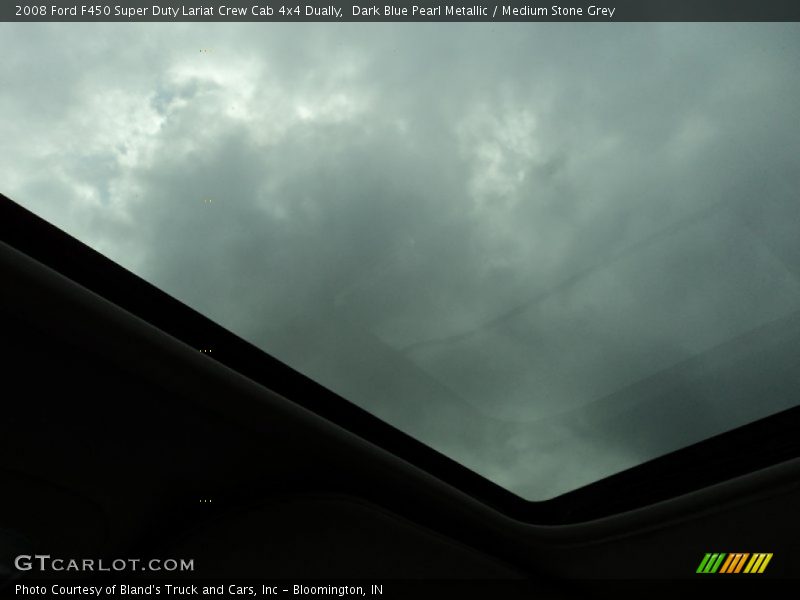 Dark Blue Pearl Metallic / Medium Stone Grey 2008 Ford F450 Super Duty Lariat Crew Cab 4x4 Dually