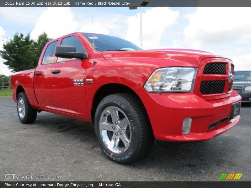 Flame Red / Black/Diesel Gray 2013 Ram 1500 Express Quad Cab