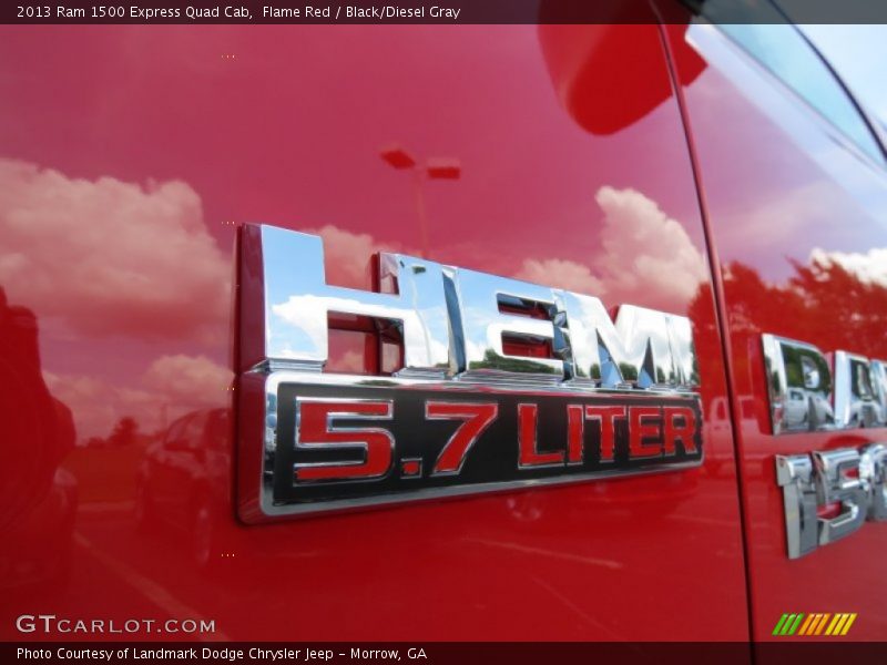 Flame Red / Black/Diesel Gray 2013 Ram 1500 Express Quad Cab