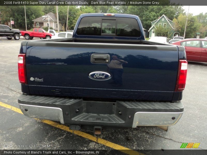 Dark Blue Pearl Metallic / Medium Stone Grey 2008 Ford F450 Super Duty Lariat Crew Cab 4x4 Dually