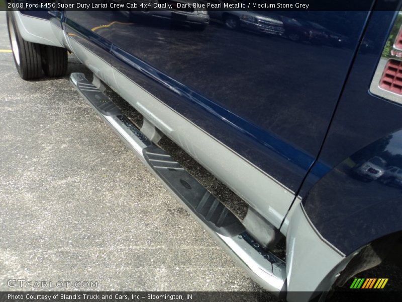 Dark Blue Pearl Metallic / Medium Stone Grey 2008 Ford F450 Super Duty Lariat Crew Cab 4x4 Dually