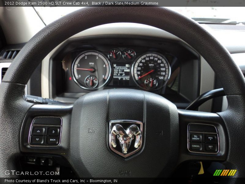 Black / Dark Slate/Medium Graystone 2012 Dodge Ram 2500 HD SLT Crew Cab 4x4