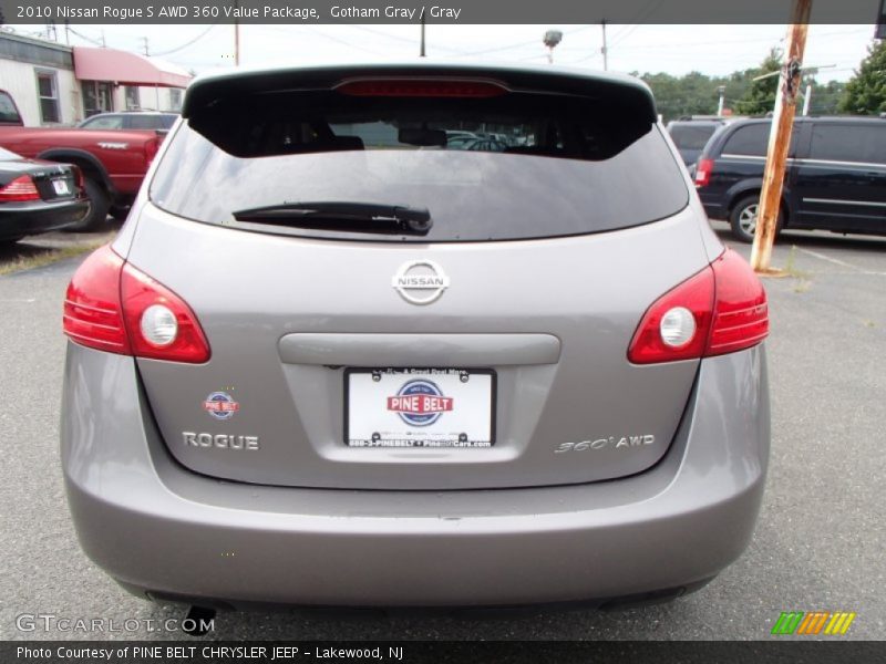 Gotham Gray / Gray 2010 Nissan Rogue S AWD 360 Value Package