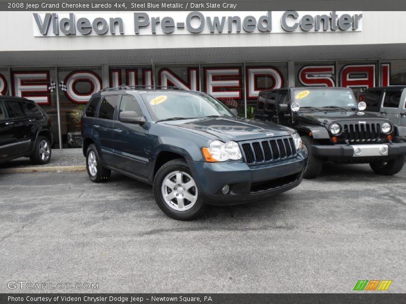 Steel Blue Metallic / Dark Slate Gray 2008 Jeep Grand Cherokee Laredo 4x4