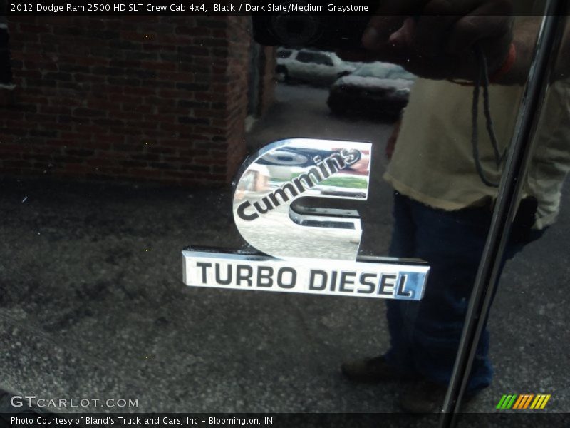 Black / Dark Slate/Medium Graystone 2012 Dodge Ram 2500 HD SLT Crew Cab 4x4