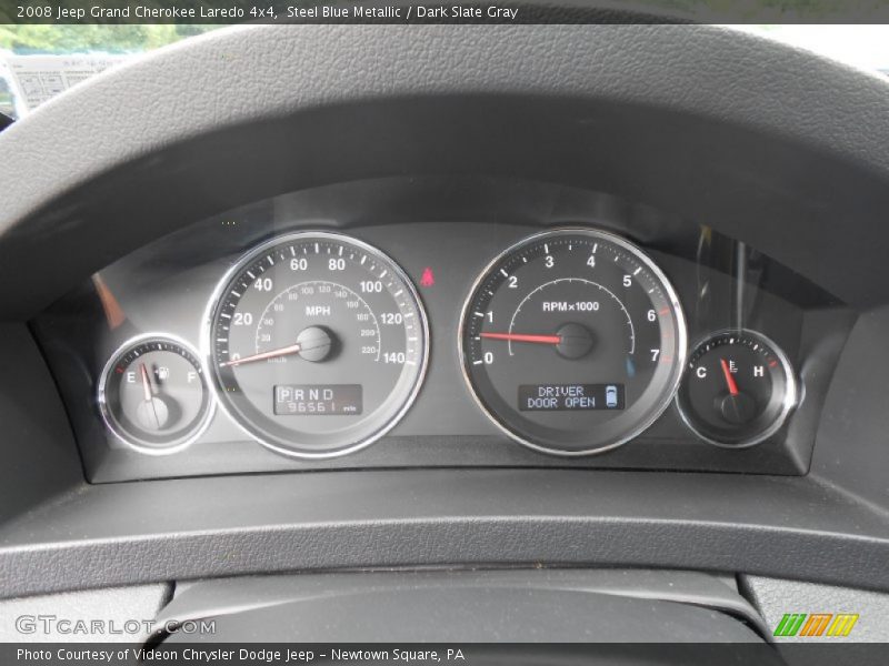 Steel Blue Metallic / Dark Slate Gray 2008 Jeep Grand Cherokee Laredo 4x4