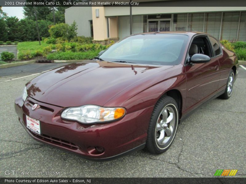 Dark Carmine Red Metallic / Medium Gray 2001 Chevrolet Monte Carlo LS