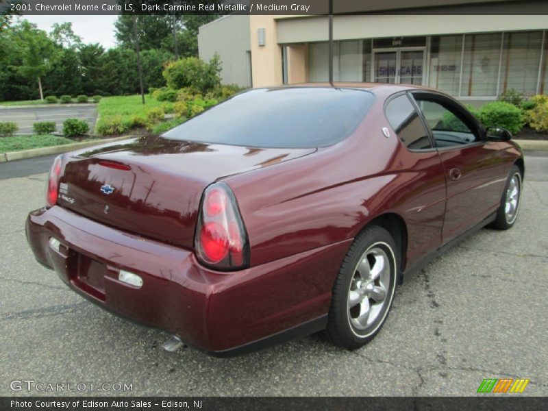 Dark Carmine Red Metallic / Medium Gray 2001 Chevrolet Monte Carlo LS
