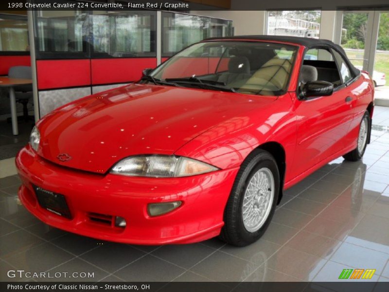 Flame Red / Graphite 1998 Chevrolet Cavalier Z24 Convertible