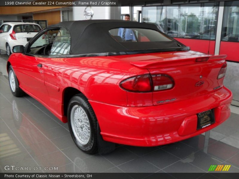 Flame Red / Graphite 1998 Chevrolet Cavalier Z24 Convertible