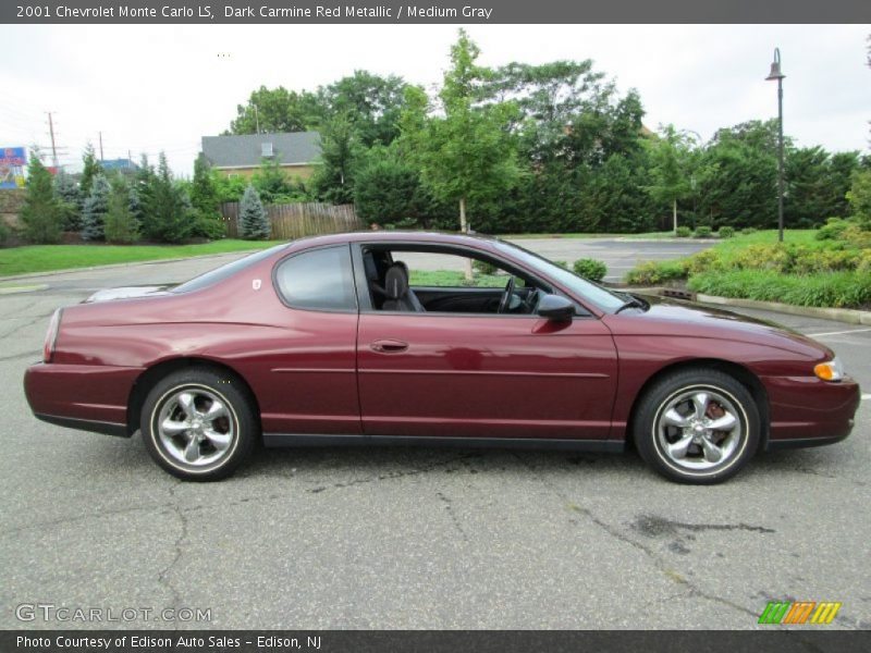 Dark Carmine Red Metallic / Medium Gray 2001 Chevrolet Monte Carlo LS