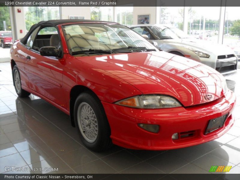 Flame Red / Graphite 1998 Chevrolet Cavalier Z24 Convertible